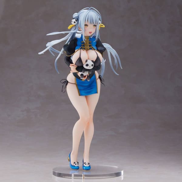 Union Creative Original Character Pvc Sencha Illustration Panda Chan China Dress 27 Cm Statue