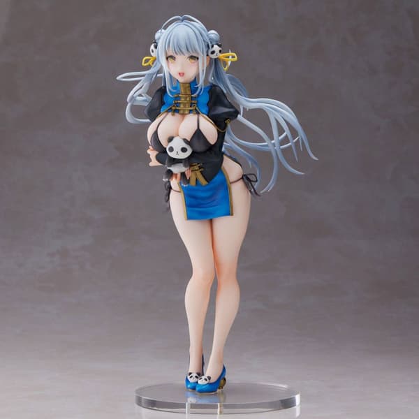 Union Creative Original Character Pvc Sencha Illustration Panda Chan China Dress 27 Cm Statue
