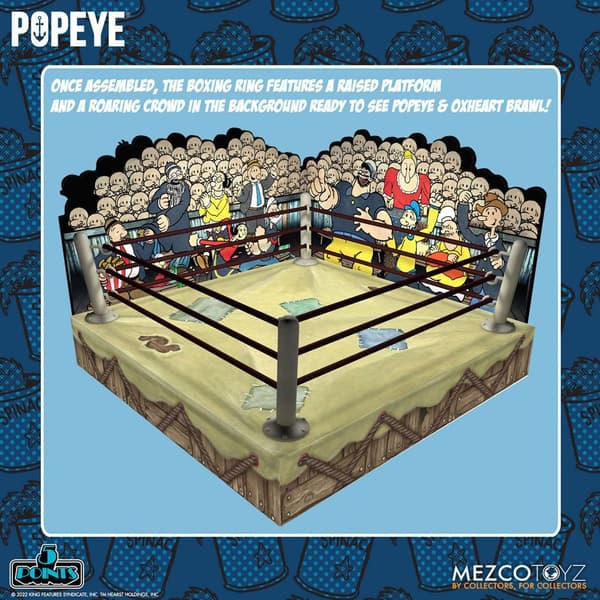 Mezco Toys Figurer 5 Point Deluxe Sæt Popeye & Oxheart Popeye 9 Cm