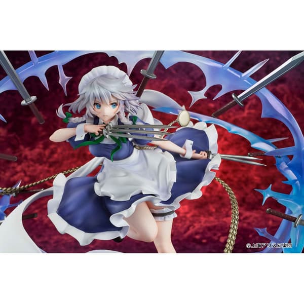 Emon Toys Pvc 1/7 Izayoi Sakuya Illustration Teddy Touhou Project Staty 32 Cm