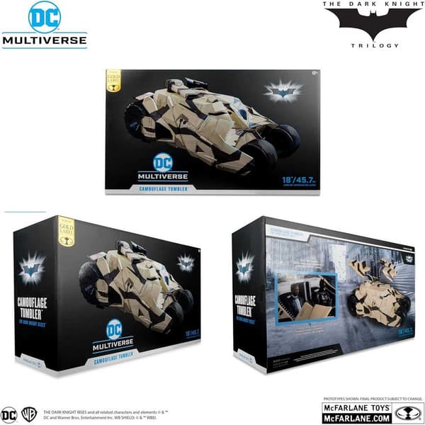 Mcfarlane Thumber Edition Gold Camouflage Batmobile-figur