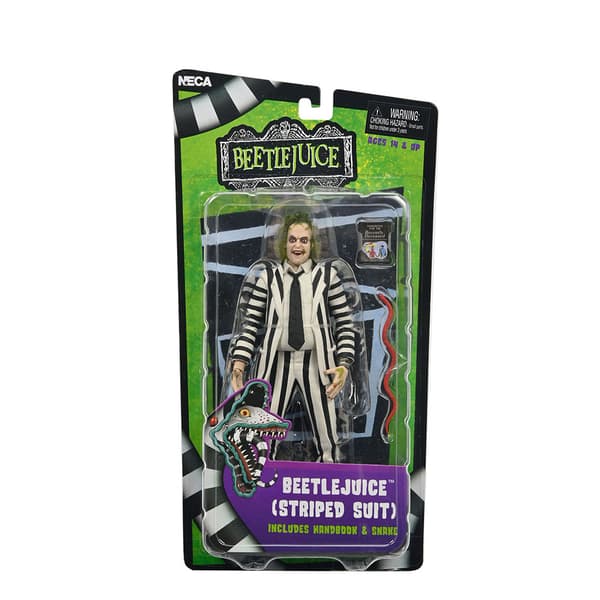 Neca Beetlejuice 1988 Action Beetlejuice Black And White Striped Suit 18 Cm Figur