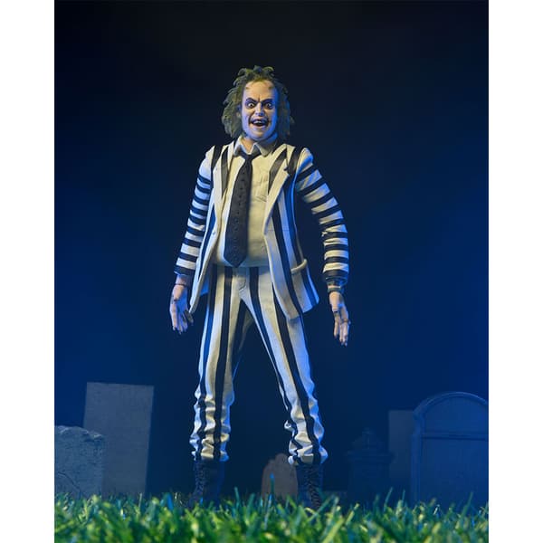 Neca Beetlejuice 1988 Action Beetlejuice Black And White Striped Suit 18 Cm Figur