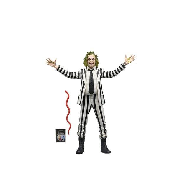 Neca Beetlejuice 1988 Action Beetlejuice Black And White Striped Suit 18 Cm Figur