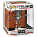 Miniatyrbild 1 av 2: Funko Pop Deluxe Star Wars The Mandalorian Ig-12 Med Grogu