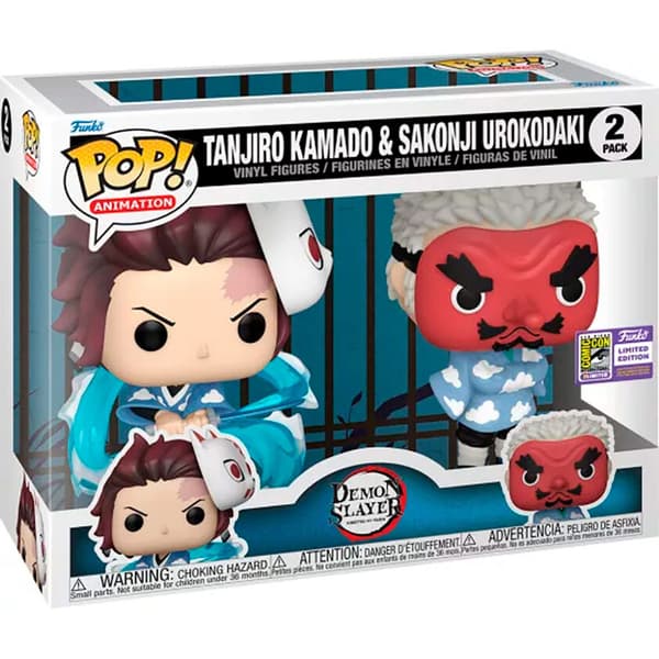 Funko Pop Demon Slayer Kimetsu No Yaiba Tanjiro Kamado & Sakonji Urokodaki