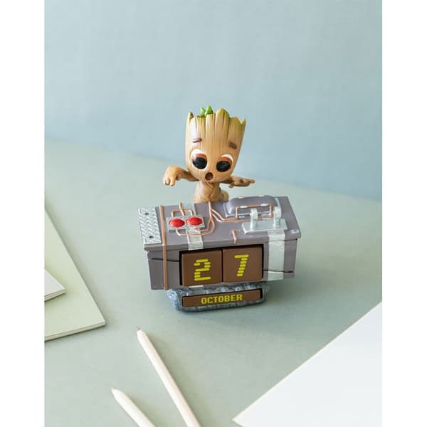 Grupo Erik Marvel Guardians Of The Galaxy Groot Death Button 3d Perpetual Calendar