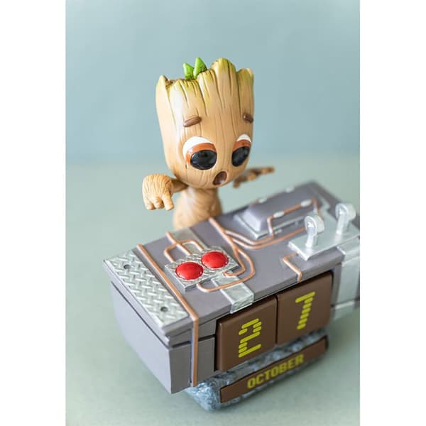 Grupo Erik Marvel Guardians Of The Galaxy Groot Death Button 3d Perpetual Calendar