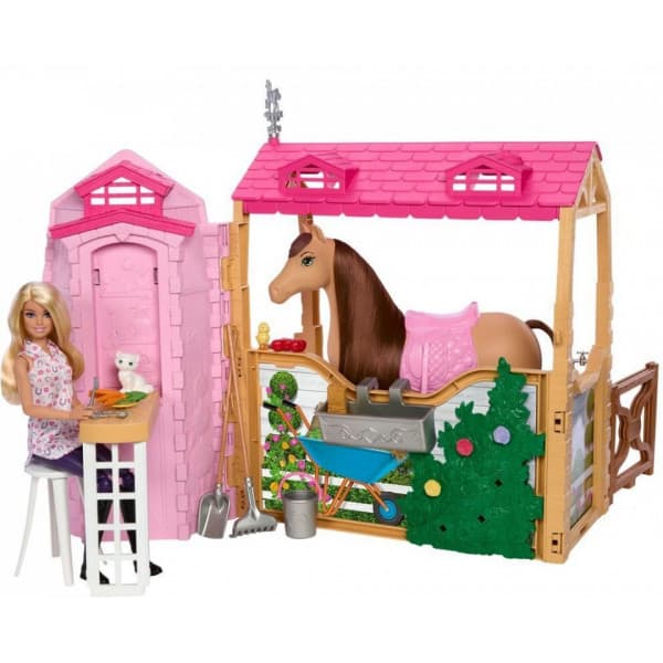 Barbie Ultimate Stable - Ridskola, docka och pony - leksakssats