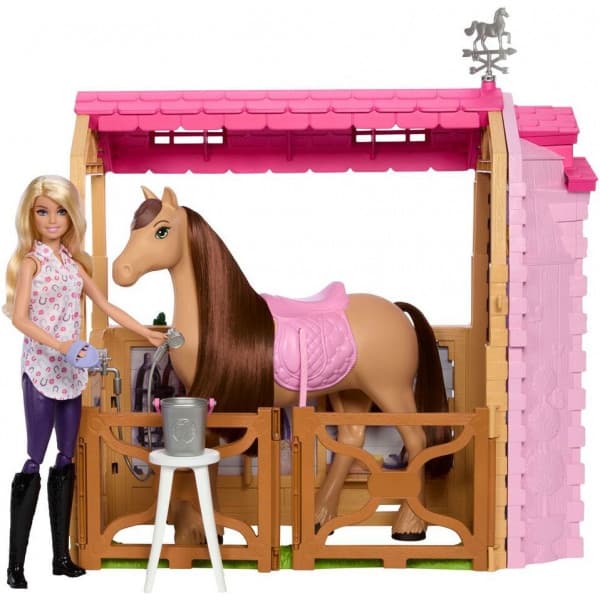 Barbie Ultimate Stable - Ridskola, docka och pony - leksakssats