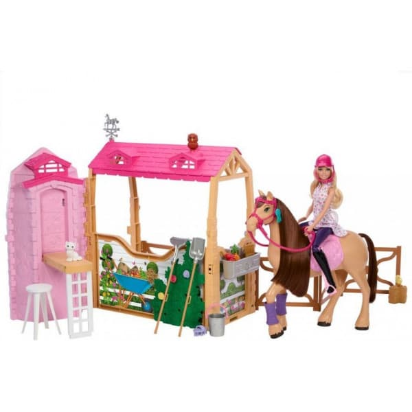 Barbie Ultimate Stable - Ridskola, docka och pony - leksakssats