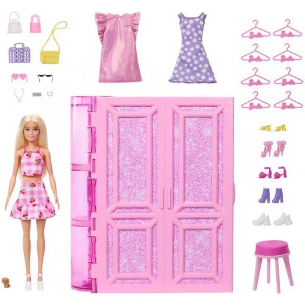 Barbie Fashion Fun - Drømmeskab og dukke