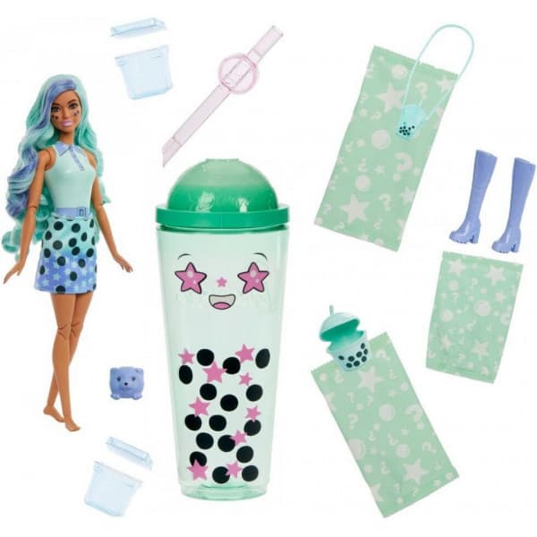 Barbie Pop Reveal Boba Green Tea -docka