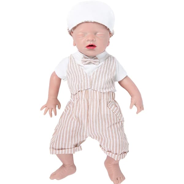 Silikone Reborn Baby Dukke, Livagtig Blød Følelse, Tilpasselige Øjenfarver,36 cm (14 tommer) Pige