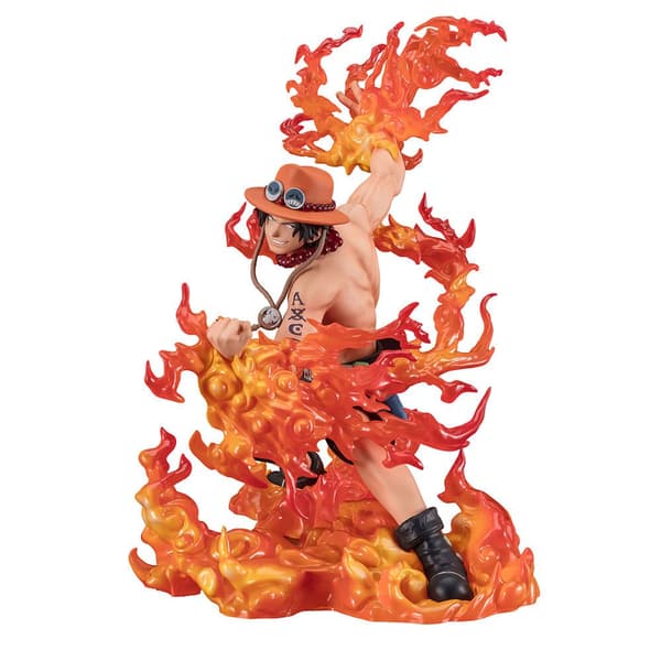 Bandai Tamashii Nations One Piece Zero Pvc Extra Battle Portgas D Ace Bounty Rush 5. års Jubilæumsfigur 17 Cm