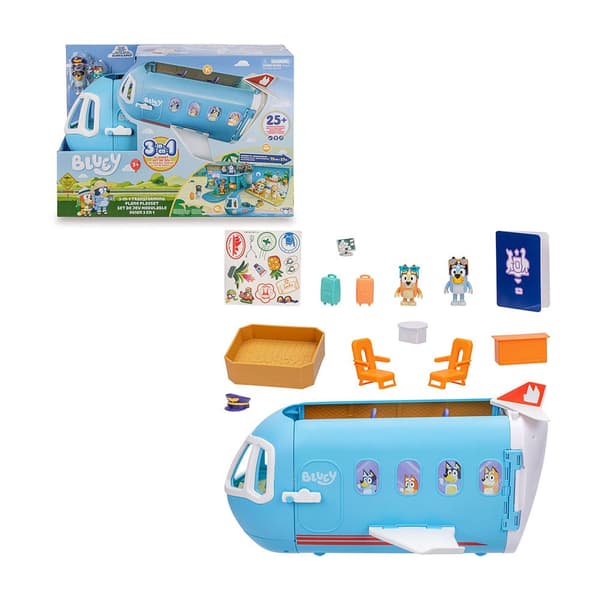 Bluey 3 In 1 Airplane Figurer