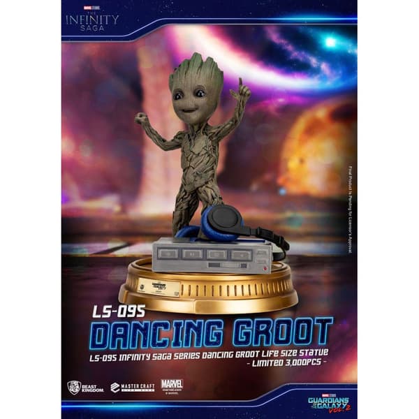 Beast Kingdom Toys Guardians Of The Galaxy 2 Life Size Dancing Groot Heo Eu Exclusive 32 Cm Staty