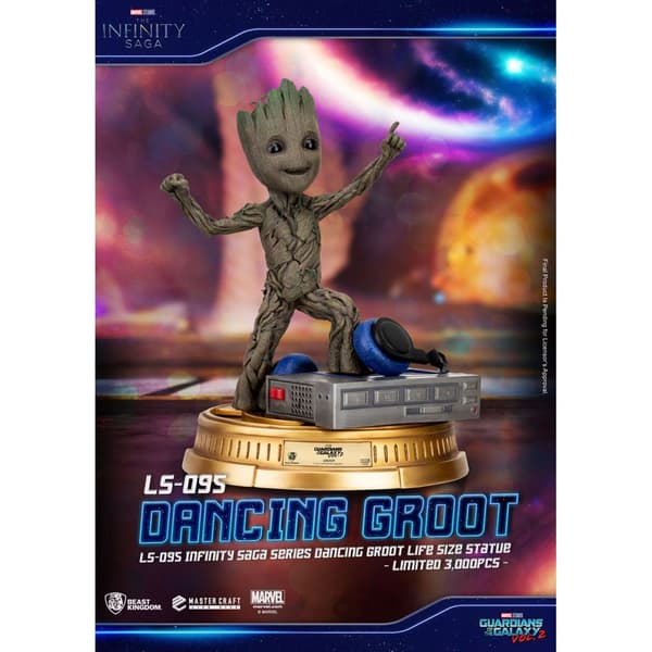 Beast Kingdom Toys Guardians Of The Galaxy 2 Life Size Dancing Groot Heo Eu Exclusive 32 Cm Staty