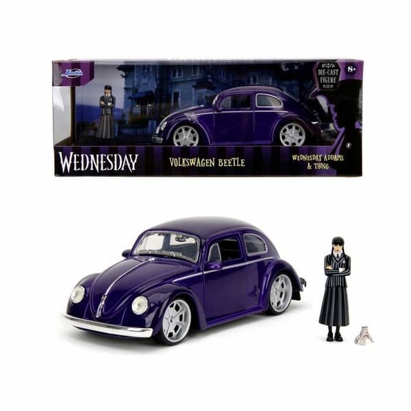 Jada Volkswagen Beetle 1972 1:24 Metall Av Wednesday Addams-figur