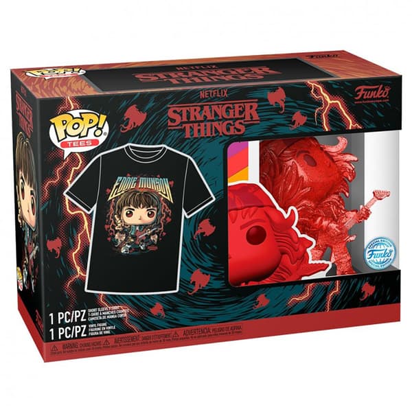 Funko Pop! & Tee Stranger Things Hunter Eddie Guitar L