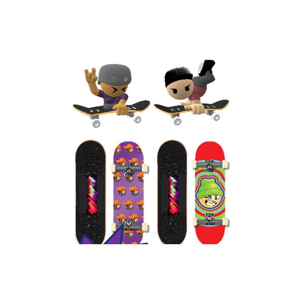 Tech Deck Skate Crew - Sormiskeittisæt og figurer, 2-pak