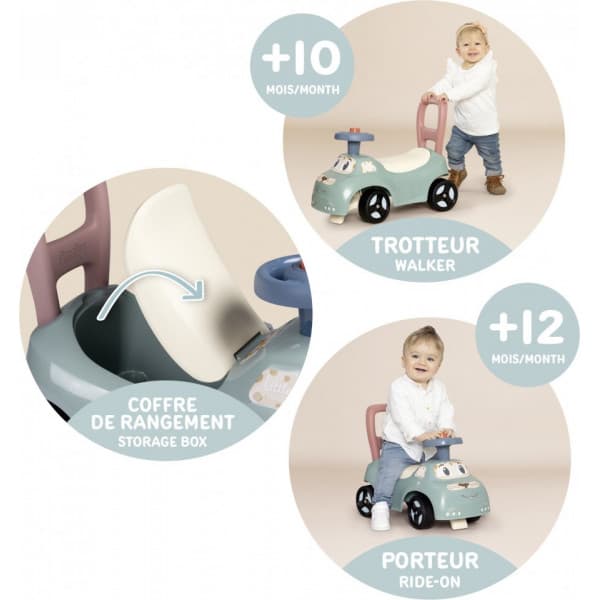 Smoby Auto 2in1 -potkuauto, kissa