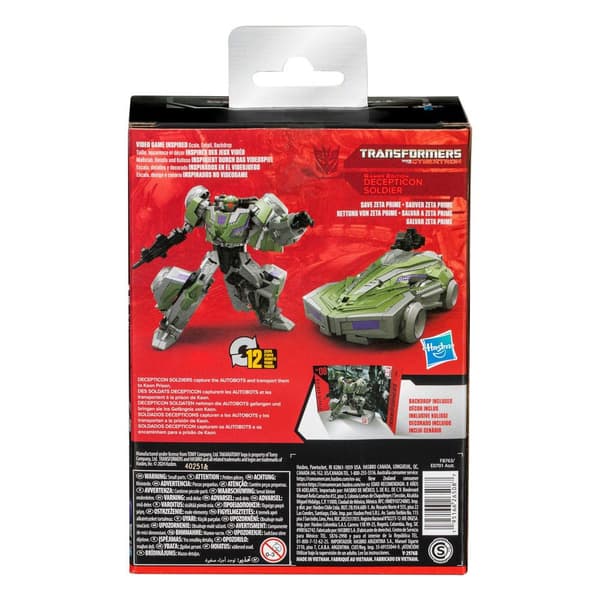 Hasbro Deluxe Transformers: War For Cybertron Studio Series Class Action Gamer Edition Decepticon Soldier-figuuri 11 Cm