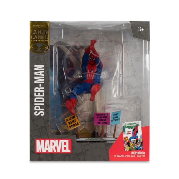 Mcfarlane Toys Ihme Keräily-pvc-hahmo 1/10 Spider-man & Kohtaus Gold Label The Amazing Spider-man 68 15 Cm