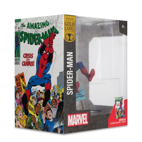 Mcfarlane Toys Ihme Keräily-pvc-hahmo 1/10 Spider-man & Kohtaus Gold Label The Amazing Spider-man 68 15 Cm
