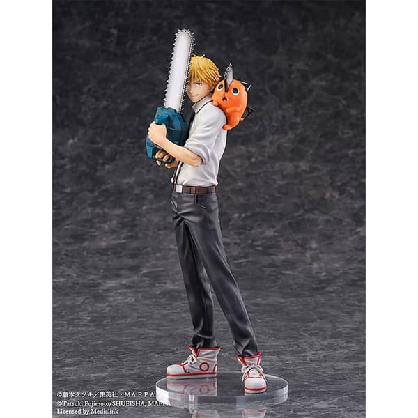 Sega Chainsaw Man S Fire Pvc 1/7 Denji & Pochita 24 Cm Statue