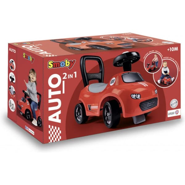 Smoby Bil 2i1 -sparkcykel, rød