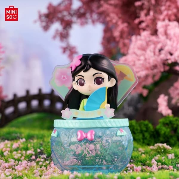 MINISO Disney Prinsesse Blindboks, 2,5 Tommer Drømmende Blomsterserie Prinsesse Figurer Legetøj til Piger, Sød Tegneserie Disney Smykkeskrin