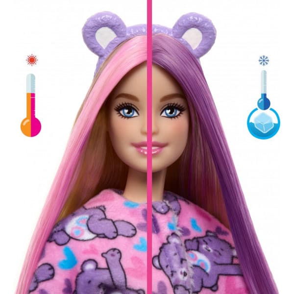 Barbie Cutie Reveal Care Bears docka, lila
