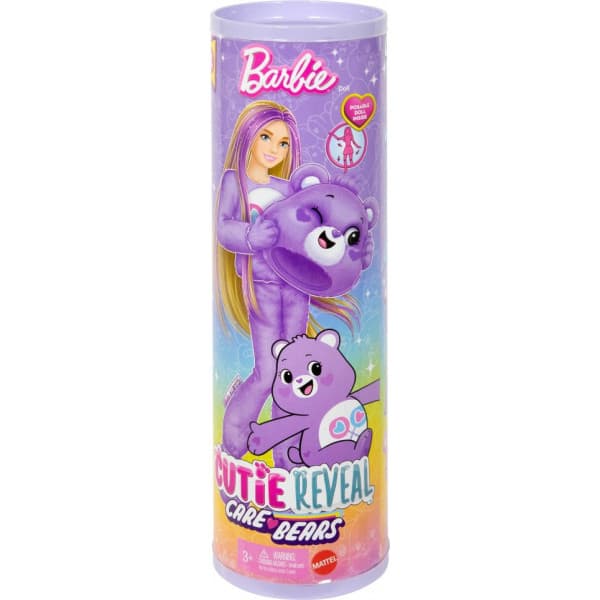 Barbie Cutie Reveal Care Bears docka, lila