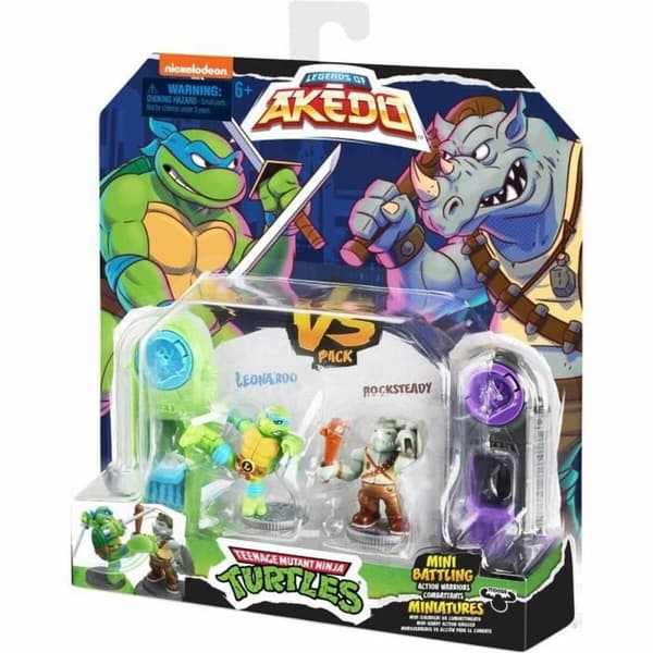 Stridsfigurer Teenage Mutant Ninja Turtles Legends of Akedo: Leonardo vs Rocksteady