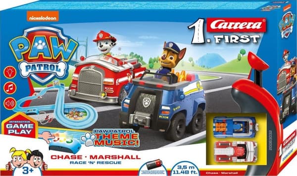 Carrera First PAW Patrol Race Track - Race 'N' Rescue - Chase & Marshall - 2,9 metriä