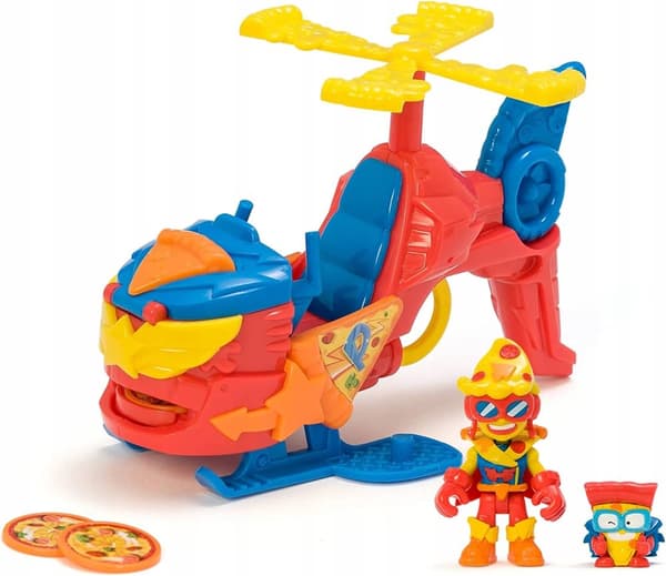 SUPERTHINGS Pizzacopter Helikopter med Pizza Disc Launcher Super Zings
