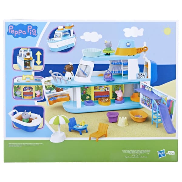 PEPPA GRIS Passagerarfartyg + 3 figurer F6284 Kryssningsfartyg
