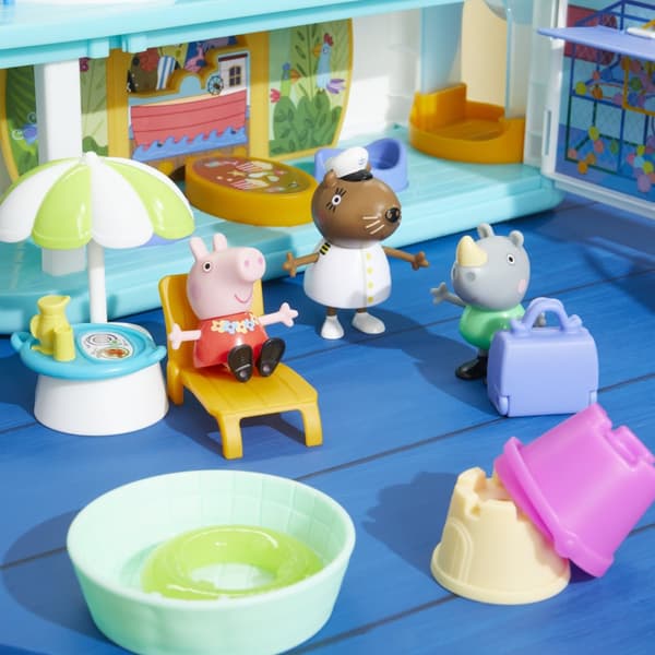 PEPPA GRIS Passagerarfartyg + 3 figurer F6284 Kryssningsfartyg