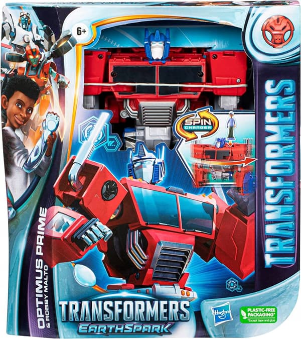 Hasbro Transformers EarthSpark Optimus Prime & Robby Malto -figuuri 20,3 cm