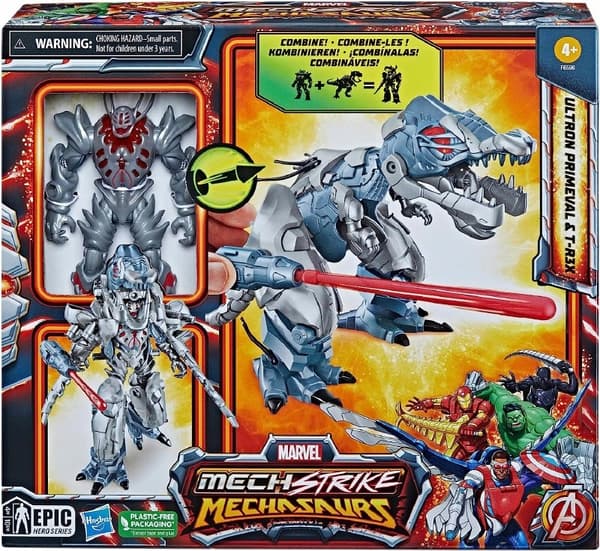 FIGUR Marvel Mech Strike Mechasaurs Ultron Primeval + T-R3X