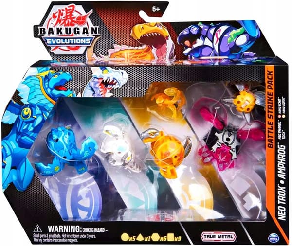 BAKUGAN EVOLUTIONS BATTLE STRIKE PACK 6 FIGURER Neo Trox Amphrog Nano Echo 778988428740