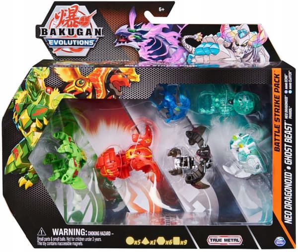 BAKUGAN EVOLUTIONS BATTLE STRIKE PACK 6 -HAHMO Neo Dragonoid Ghost Beast