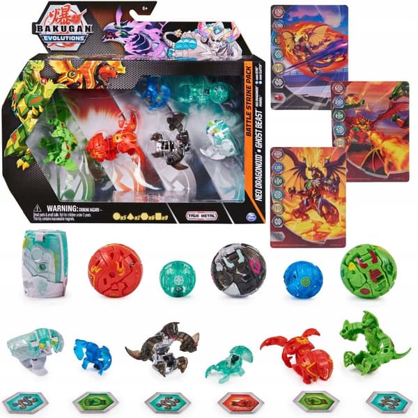 BAKUGAN EVOLUTIONS BATTLE STRIKE PACK 6 -HAHMO Neo Dragonoid Ghost Beast