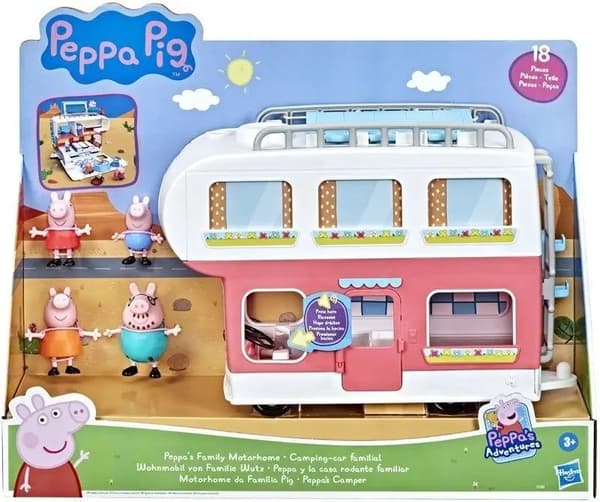 Gurli Gris FAMILIECAMPINGVOGN MED FIGURER OG TILBEHØR F2182 Sound Hasbro