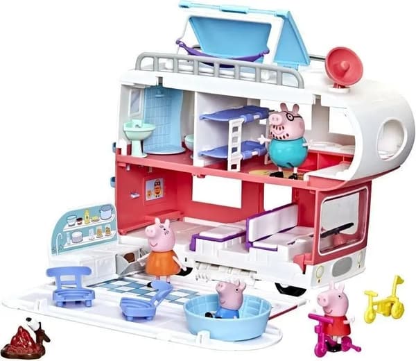 Gurli Gris FAMILIECAMPINGVOGN MED FIGURER OG TILBEHØR F2182 Sound Hasbro
