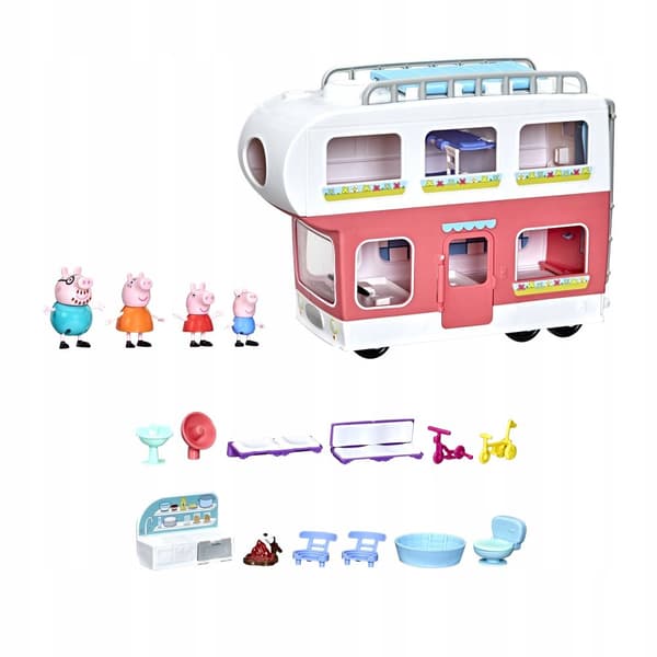 Gurli Gris FAMILIECAMPINGVOGN MED FIGURER OG TILBEHØR F2182 Sound Hasbro