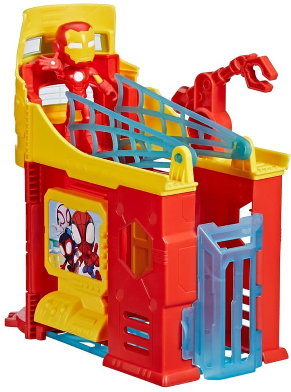 HASBRO SPIDEY och Superkompisar - Iron Man Tower + Actionfigur F9351