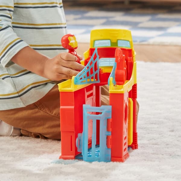 HASBRO SPIDEY och Superkompisar - Iron Man Tower + Actionfigur F9351