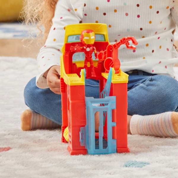 HASBRO SPIDEY och Superkompisar - Iron Man Tower + Actionfigur F9351